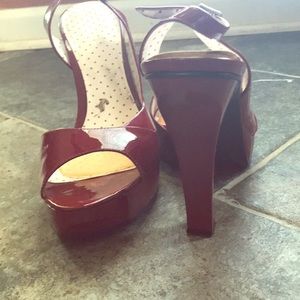 Patent leather platforms
